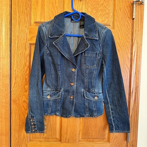 DKNY Jackets & Blazers - DKNY Women's Denim Jacket Blue Button-Front Blazer Size M Casual